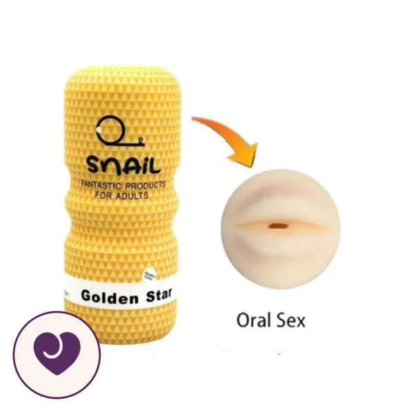 Snail Golden Star Pocket Masturbator Cup with Oral Texture