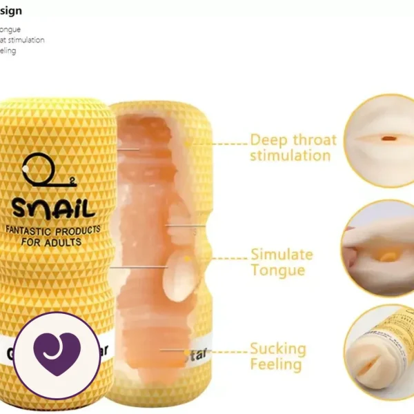Snail Golden Star Pocket Masturbator Cup with Oral Texture