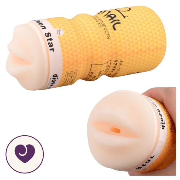 Snail Golden Star Pocket Masturbator Cup with Oral Texture