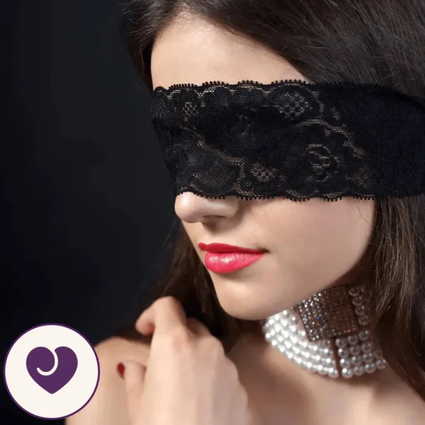Soft Black Lace Bondage Blindfold