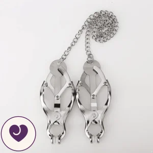 Stainless Steel Chained Nipple Clamps with Silicone Heads