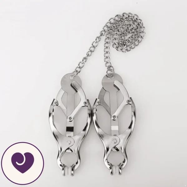 Stainless Steel Chained Nipple Clamps with Silicone Heads