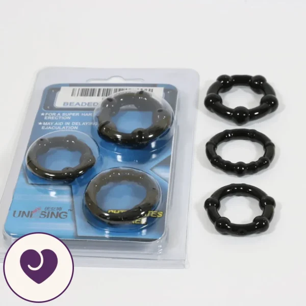 StayHard Beaded Cock Ring Trio