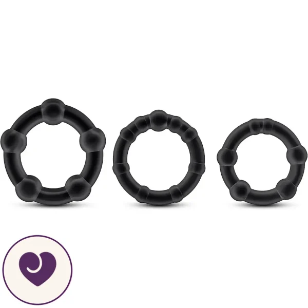 StayHard Beaded Cock Ring Trio