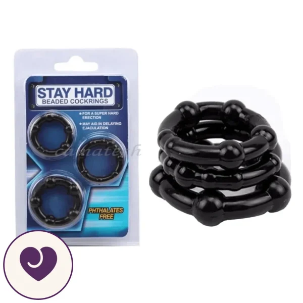 StayHard Beaded Cock Ring Trio