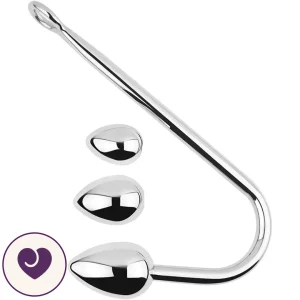 Steel Bondage Anal Hook with Three Plug Heads