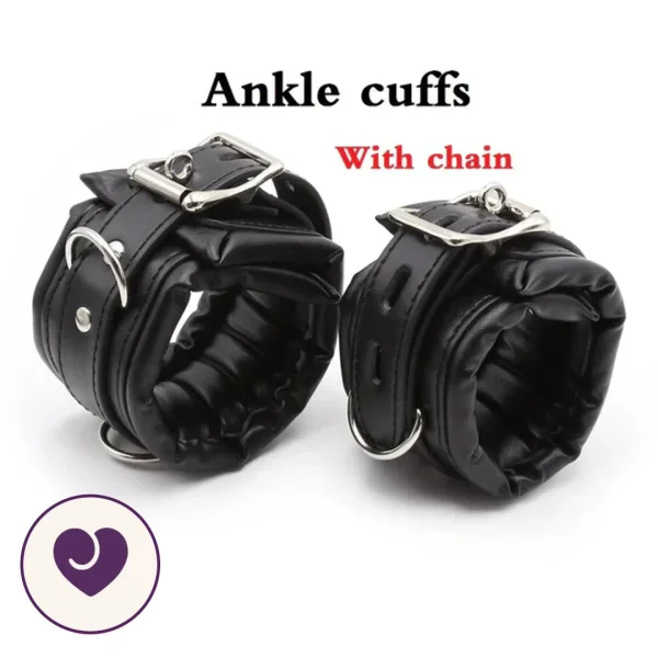 Steel Spreader Bar with Four Padded Leather Cuffs
