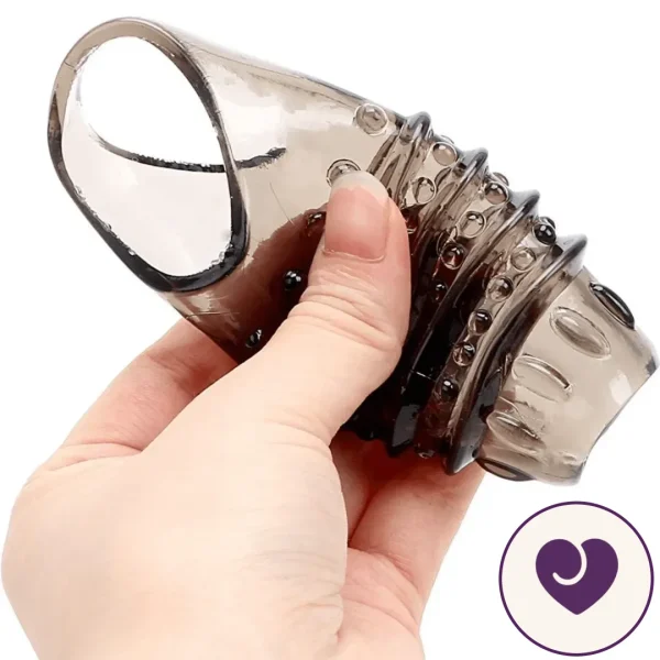 SteelGrip Textured Penis Sleeve with Cock Ring