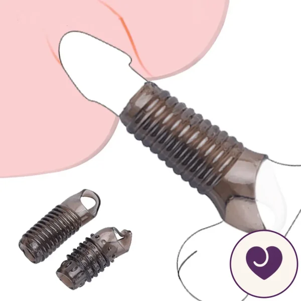 SteelGrip Textured Penis Sleeve with Cock Ring