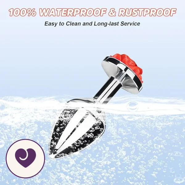 Sumertime Stainless Steel Rose Butt Plug Set