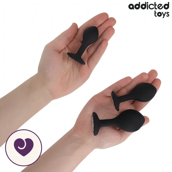 Three-Size Jewel Base Butt Plug Set