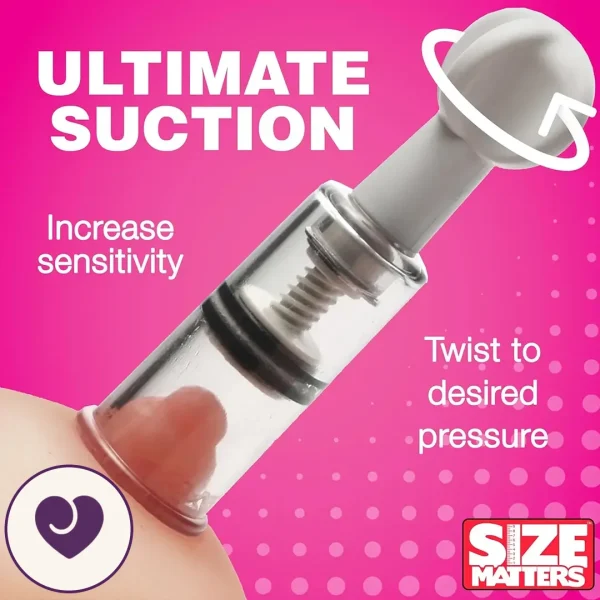 Twist Suction Nipple and Clitoral Suckers, Pack of 2