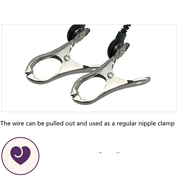VibeShock Steel Nipple Clamps with Electro Controller