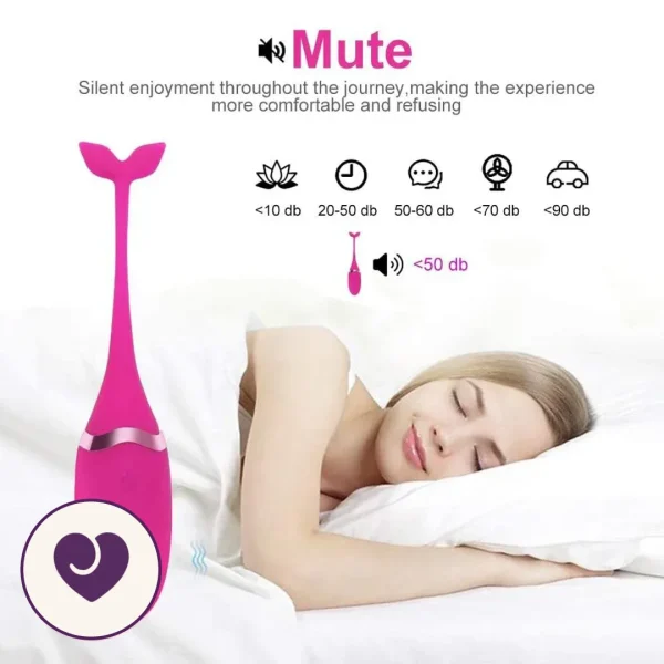 Wireless Remote Egg Vibrator With Dolphin Tail