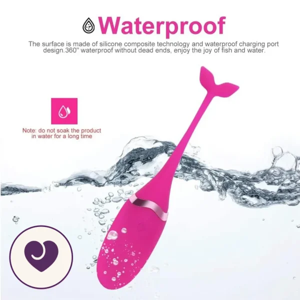 Wireless Remote Egg Vibrator With Dolphin Tail