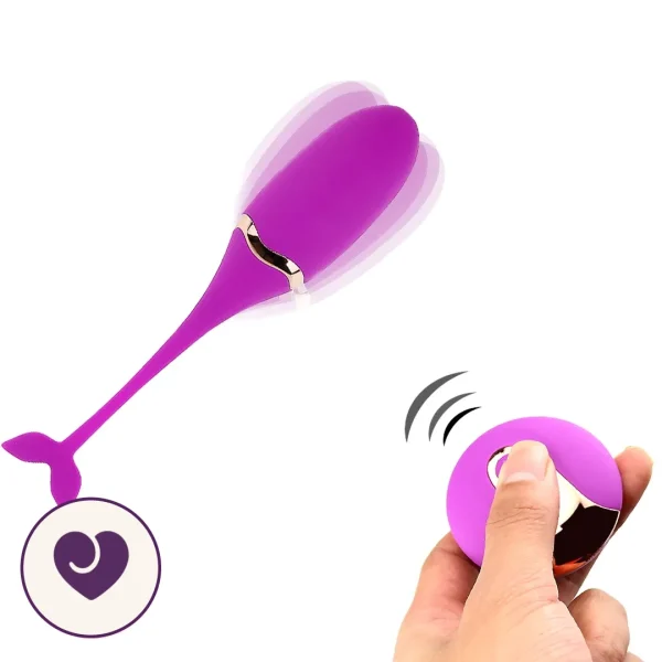 Wireless Remote Egg Vibrator With Dolphin Tail