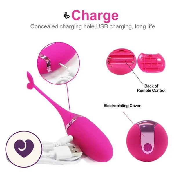 Wireless Remote Egg Vibrator With Dolphin Tail