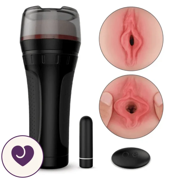 Wireless Remote Textured Stroker Cup for Men